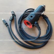Автомобильное зарядное устройство для гаджетов три в одном (Micro USB, Type-C, Lightning)