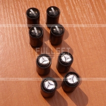 Колпачки на колесные ниппеля в черном цвете с эмблемами Mercedes Benz, AMG black