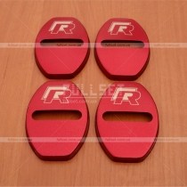 Хромированные, черные и красные накладки на петли дверных замков с логотипом R