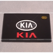 Силиконовый не скользящий коврик с эмблемой Kia