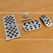 Алюминиевые накладки на педали с резиновыми вставками