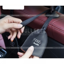 Крючок на подголовник для сумок в кожаном чехле на ремешке с эмблемой Land Rover