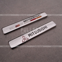 Стальной хромированный значок-эмблема на крыло, Mitsubishi, Ralli Art