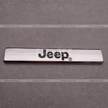 Хромированная стальная эмблема-значок Jeep (размер 9 см на 2 см)
