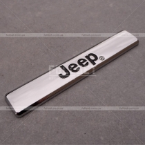Хромированная стальная эмблема-значок Jeep (размер 9 см на 2 см)