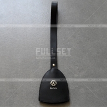 Крючок для сумок с эмблемой Volkswagen с кожаным кармашком на ремешке