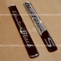 Декоративные эмблемы на кузов Black Edition, Executive Black. Размер: 22 см на 2,5 см. Металлическая основа