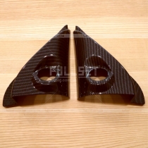 Накладки карбон на треугольники дверей Mitsubishi Outlander (2013-...)