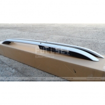 Алюминиевые багажные рейлинги Фольксваген Кадди, серебристого цвета