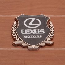 Логотип Лексус с гербом и отделкой под карбон