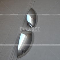 Хромированные косынки на зеркала Nissan Juke из полированной нержавеющей стали