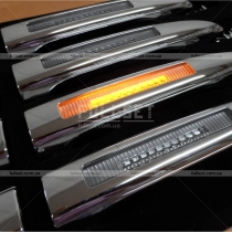Декоративные хромированные ручки Прадо 120 со светодиодной подсветкой габаритов и поворотов