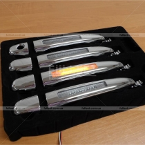 Декоративные хромированные ручки Прадо 120 со светодиодной подсветкой габаритов и поворотов