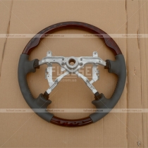 Рулевое колесо (98-03) обшитое кожей с деревянными вставками
