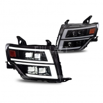 Передние фары черные 4 линзы Full Led