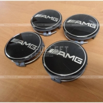 Колпачки в колесные диски черного цвета с логотипами (AMG, BRABUS)