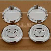 Хромированные колпачки в диски с эмблемой Mazda