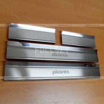 Декоративные накладки на внутренние порожки с логотипом Picanto
