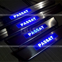 Накладки на пороги с диодной подсветкой Passat