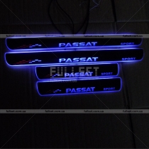 Пороги в салон с неоновой подсветкой Passat, комплект из 4 штук