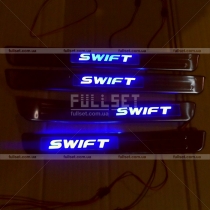 Накладки на пороги с неоновой подсветкой Swift