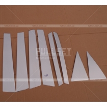 Хром накладки на дверные вертикальные стойки Кия Соренто 2010+