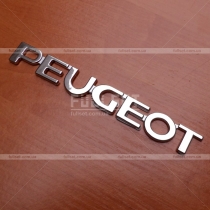 Хромированная надпись Peugeot (размер: 19 см на 2,5 см)