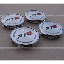 Хромированные заглушки в диски с металлизированной эмблемой PTC, диаметр 59 мм