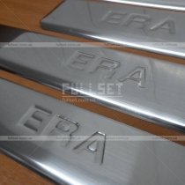 Стальные защитные накладки салонных порогов с логотипом ERA