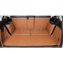 Комплект ковриков в багажник Prado 150 (цвет: коричневый, темно-коричневый, бежевый-кремовый)