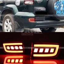 Задние габариты бампера красные ТРД дизайн, 3 режима света (динамический поворотник)