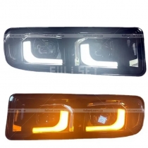 Противотуманные фары светодиодные 2 линзы с LED DRL и указателем поворотов