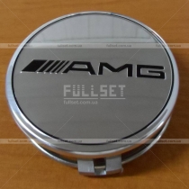 Колпачки в отверстия колесных дисков с логотипами: AMG, BRABUS, Lorinser на хромовом фоне