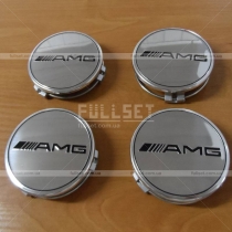 Колпачки в отверстия колесных дисков с логотипами: AMG, BRABUS, Lorinser на хромовом фоне