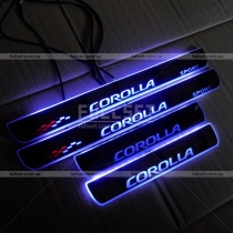Пороги с подсветкой Toyota Corolla (2013-...)