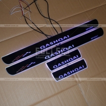 Накладки на дверные порожки с неоновой подсветкой Qashqai (комплект 4 штуки)